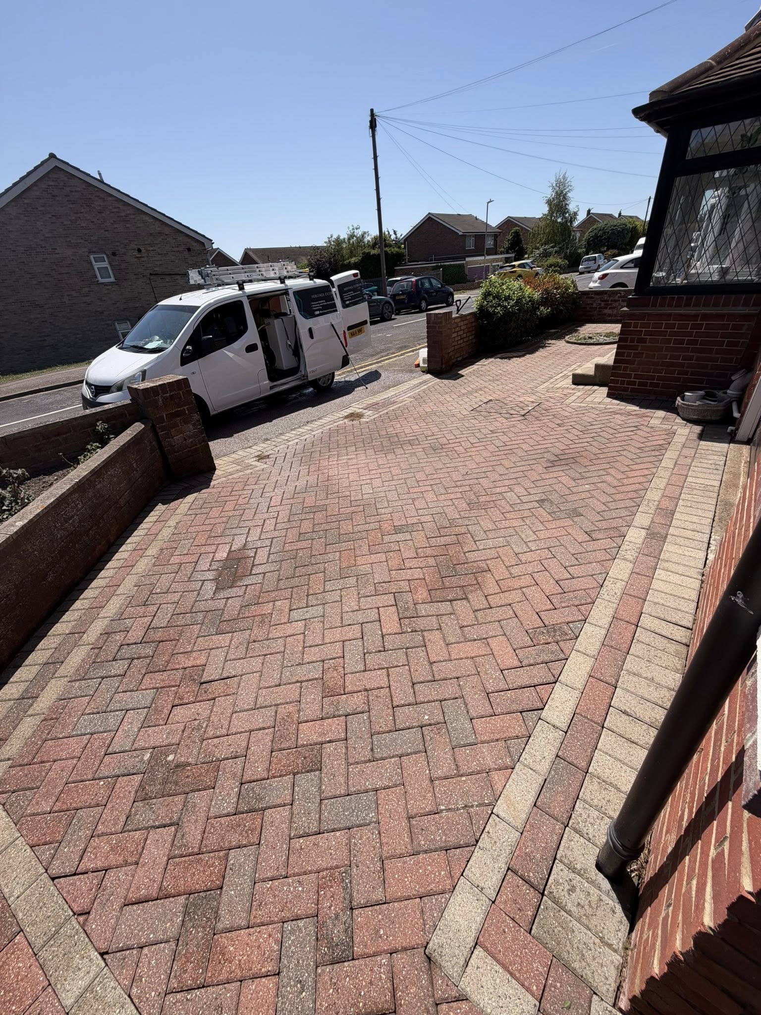 Cleaned driveway